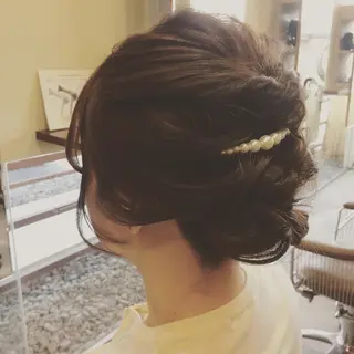 セミロング ヘアアレンジ NICORA.   hair+eye所属・吉河 克則のヘアスタイル