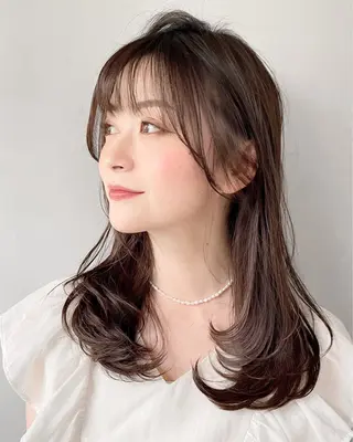 セミロング カラー 宮本 聖希のヘアスタイル