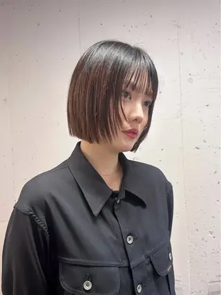 ショート ボブ/顔周りレイヤー 似合わせcut🪽のヘアスタイル