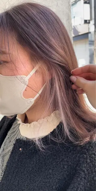 ミディアム マホ/日吉/髪質改善 /レイヤー/ガーリーのヘアスタイル