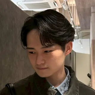 ミディアム パーマ メンズ 金山駅前/メンズ パーマ/真柄 恒輝のヘアスタイル