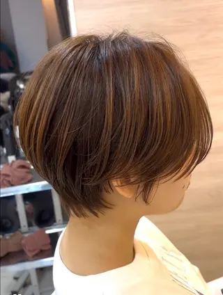 ショート カラー 🍓似合わせカット× パーマ／矢木🍓のヘアスタイル