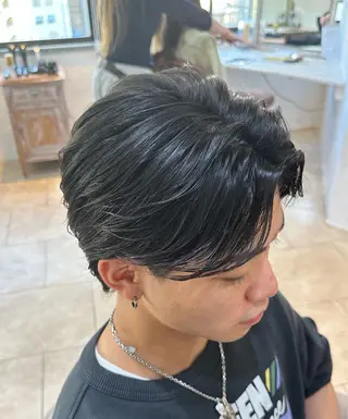 ショート メンズ スパイキー/ ピンパーマ/緑川雄也のヘアスタイル