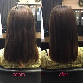 セミロング カラー 縮毛矯正&髪質改善 MAILHAIRのヘアスタイル