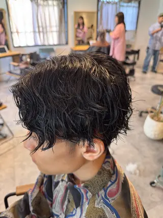 ショート パーマ メンズ FURUSHO所属・髪質改善/縮毛矯正 /メンズパーマ川田のヘアスタイル