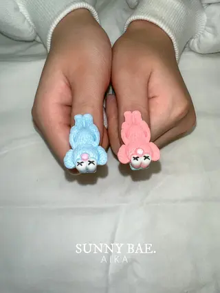 ロング ネイル SUNNY BAE.所属・Made By AIKAのネイルデザイン