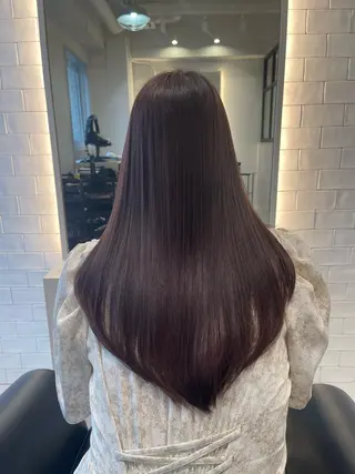 ロング カラー &chaLme   心斎橋所属・emi/髪質改善/ 韓国風/艶カラーのヘアスタイル