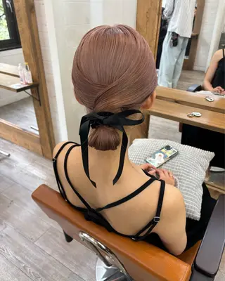 ヘアアレンジ 広島/ヘアセット /ベージュ/わかなのヘアスタイル