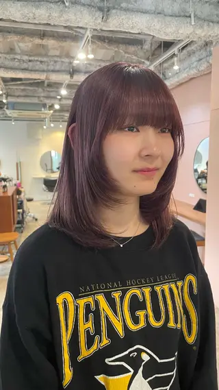 ミディアム カラー ゆるふわガーリーst yle🩰yuukaのヘアスタイル