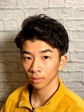 ショート カラー パーマ ヘアアレンジ メンズ メンズカット/パーマ 山崎航平💈のヘアスタイル