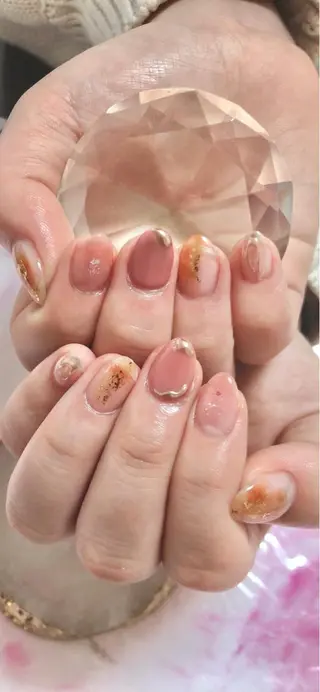 ミディアム カラー キッズ ネイル マツエク・マツパ 💎ビューティサロン 湘南　RIRAN💎のネイルデザイン