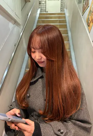 セミロング なぎさ / 透明感カラー/心斎橋のヘアスタイル