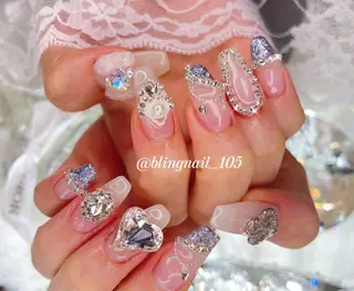 ネイル 23時まで❤︎韓国、 ワンホンネイルのネイルデザイン