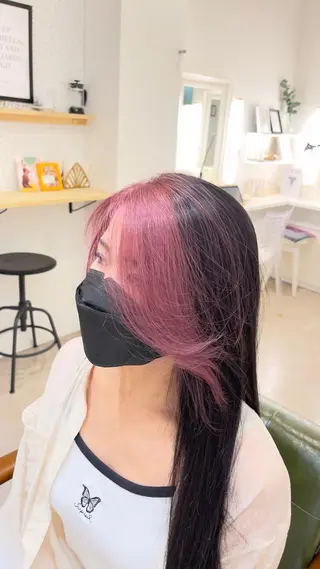 ミディアム カラー CARE SHINSAIBASHI所属・縮毛・酸性ストレート 特化のヘアスタイル