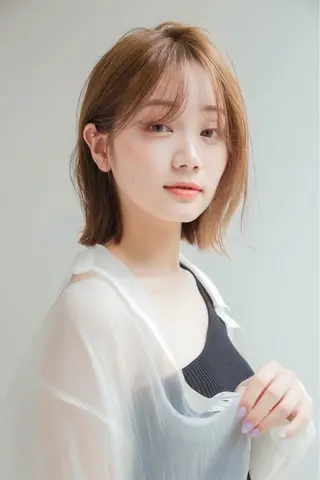 カラー 💖ボブ/髪質改善 顔周りレイヤー/ユイのヘアスタイル