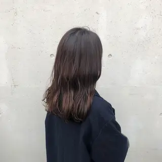 セミロング カラー 酸性縮毛矯正🧴韓国 レイヤー/髪質改善のヘアスタイル