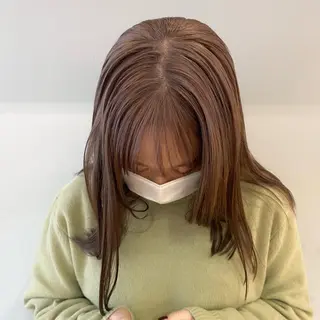 ミディアム カラー 艶カラー×似合わせ カットshihomiのヘアスタイル