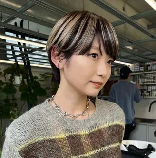 ショート カラー ハッシュカット カシマハヤトのヘアスタイル
