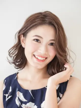 ミディアム カラー HAIR COLOR CAFE 神戸六甲店のヘアスタイル