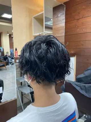 ショート パーマ メンズ 似合わせ/前髪カット /店長   村上直也のヘアスタイル