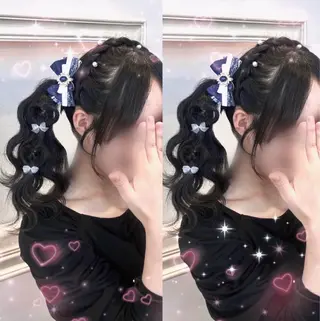 ロング ヘアメ/お呼ばれﾍｱ /横浜/nozomiのヘアスタイル