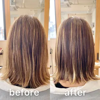 ミディアム パーマ KIZU 髪質改善 オカルト怪談のヘアスタイル