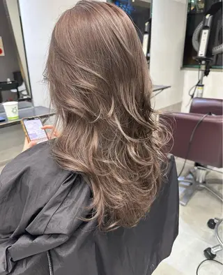 ロング カラー 天神/ハイトーン/艶 カラー/Miharuのヘアスタイル