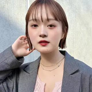 ショート カラー 🍊暖色×顔周り 🍊cocoroのヘアスタイル
