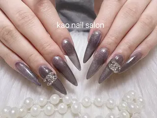 ネイル kao nail マグネット/長さだしのネイルデザイン