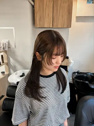 セミロング 【抜け感ヘア🌿】 natuna.のヘアスタイル