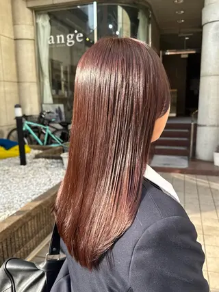 セミロング カラー ハイトーン/ネイル /ミウ 🌺❤︎のヘアスタイル