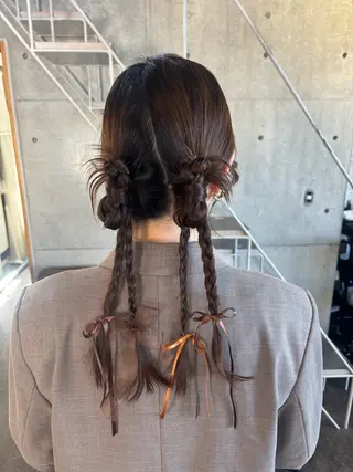 セミロング カラー ヘアアレンジ 大林 エリコのヘアスタイル