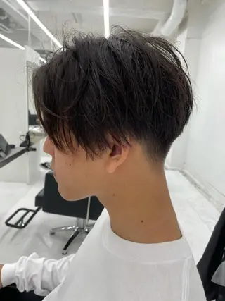 メンズ スパイキーパーマ 柏NO1 藤本葉のヘアスタイル
