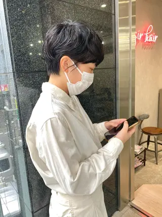 ショート パーマ ヘアアレンジ 小顔カット/艶 カラー特化♡MIHOのヘアスタイル