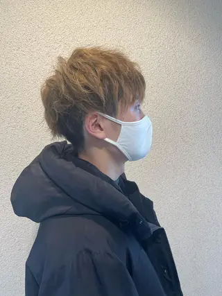 ショート カラー パーマ メンズ 佐々木 麻純のヘアスタイル