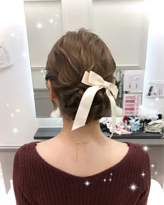 ミディアム ヘアアレンジ lien ヒジリのヘアスタイル