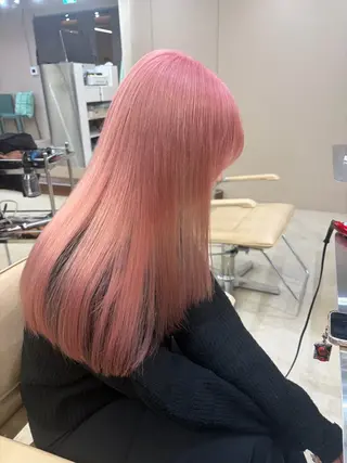 ロング 💛透明感ハイトーン /ブリーチ縮毛💛のヘアスタイル