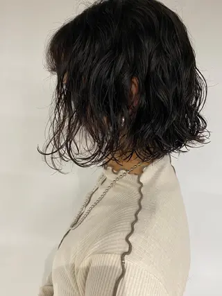 ミディアム パーマ steed tokyo所属・KOOKI スティードトーキョーのヘアスタイル