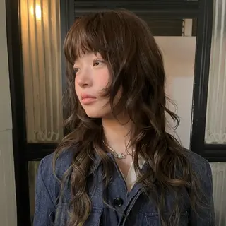 ロング カラー レイヤー/ベージュ mikuのヘアスタイル