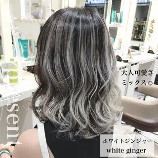 セミロング カラー 山崎俊輔/髪質改善 /バレイヤージュのヘアスタイル