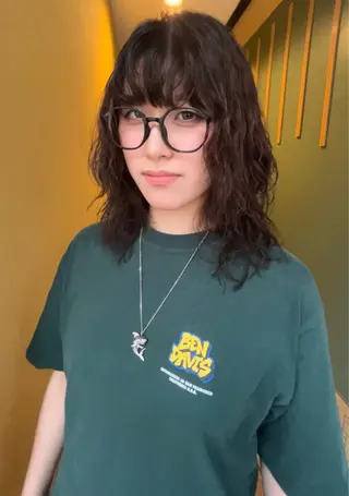 ミディアム パーマ ルシア東三国店所属・akane 東三国のヘアスタイル