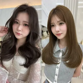 セミロング 似合わせレイヤー/ 透明感カラーのヘアスタイル