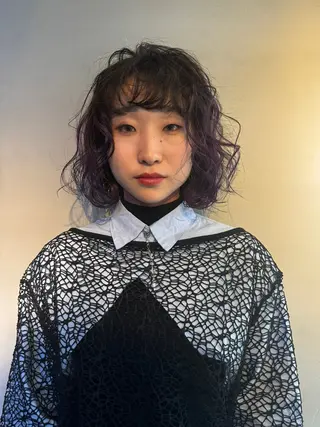 パーマ デザインカラー/ ハイトーン/ケイジのヘアスタイル