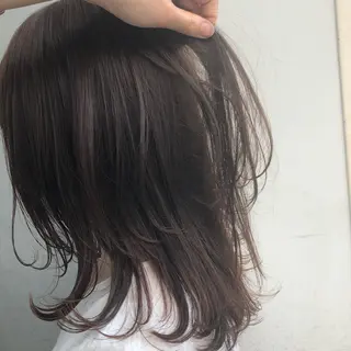ミディアム カラー ヘアアレンジ 【柔らか透明感✨/ 似合せ前髪】大石葉月のヘアスタイル