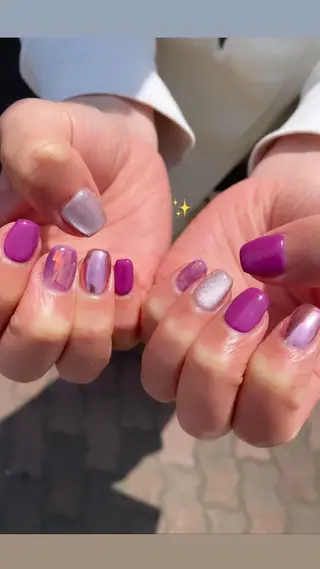 ショート カラー ネイル Nailsalon Calme所属・Nailsalon Calmeのネイルデザイン