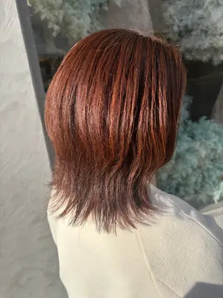セミロング カラー ヘアアレンジ shalu 平塚店所属・古川 みえこのヘアスタイル