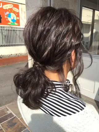 ミディアム カラー ヘアアレンジ Mariana/ 鶴原-ハイライトのヘアスタイル