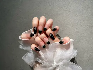 ネイル I-nailロング /ワンホン/キラキラのネイルデザイン