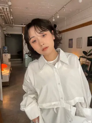 ミディアム ボブパーマ🥣KON コンナツミのヘアスタイル