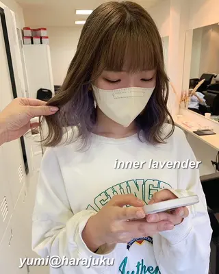 ミディアム カラー パーマ ヘアアレンジ メンズ ワット 原宿のヘアスタイル